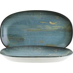 Bonna Platte Madera Mint oval; 15x8.5 cm (LxB); türkis/braun/schwarz; oval; 12 Stück / Pack