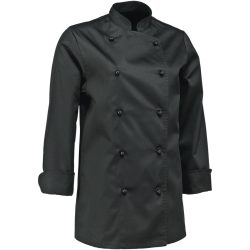 PULSIVA Damenkochjacke Pauline Langarm; Kleidergrösse 36; schwarz
