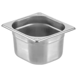 VEGA GN-Behälter Premium  1/6; GN 1/6, 1600 ml, 17.6x16.2x10 cm (LxBxT); silber