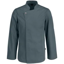 JOBELINE Herren Kochjacke Carter Langarm; Kleidergrösse 64; graublau
