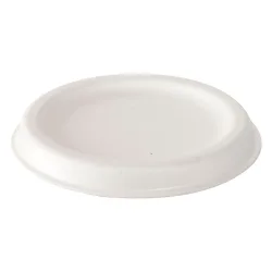 DUNI Zuckerrohrdeckel Eco III; 7x8 cm (ØxH); weiss; rund; 150 Stück / Pack