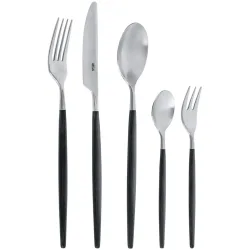 VEGA Besteck-Set Turin 30-teilig; schwarz/edelstahl, Griff schwarz