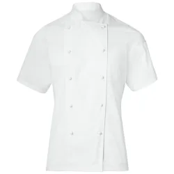 PULSIVA Damenkochjacke Milan Halbarm; Kleidergrösse 54; weiss
