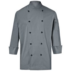 PULSIVA Herrenkochjacke Milan Langarm; Kleidergrösse 62; grau