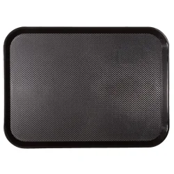 PULSIVA Kantinentablett Disk; 40.4x29.4x2.15 cm (LxBxH); schwarz; rechteckig; 6 Stück / Pack