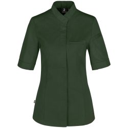 JOBELINE Damen Kochjacke Marco Kurzarm; Kleidergrösse 50; dunkeloliv