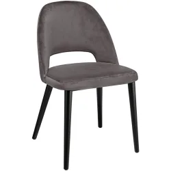 VEGA Polsterstuhl Tonda; 51x64x78 cm (BxTxH); Sitz grau, Gestell schwarz