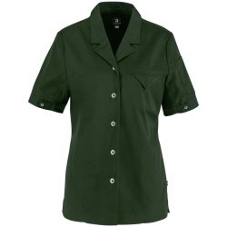 JOBELINE Damen Kochjacke Joel Kurzarm; Kleidergrösse 34; dunkeloliv