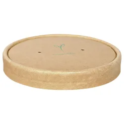 NATUREStar Deckel Nature Kraftpapier für Suppenbecher; 9.7 cm (Ø); braun; 25 Stück / Pack