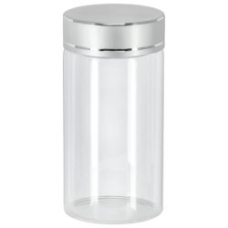 VEGA Glasbehälter Aurelia; 120 ml, 4.7x9 cm (ØxH); grau/transparent; zylinderförmig; 6 Stück / Pack