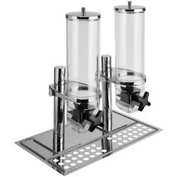 VEGA Müslidispenser Hamshire doppelt GN 1/1; 8000 ml, 53x32.5x56.2 cm (LxBxH); silber
