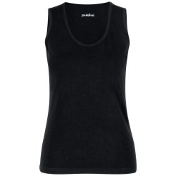 PULSIVA Damenshirt Double Tanktop; Kleidergrösse M; schwarz; 2 Stück / Pack