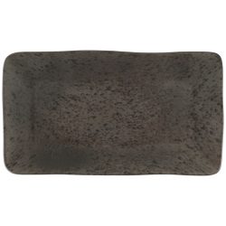 Porland Platte Ironstone; 28.2x15.1x2.4 cm (LxBxH); dunkelbraun/schwarz; rechteckig; 2 Stück / Pack