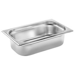 PULSIVA GN-Behälter 1/4 Basic; GN 1/4, 1700 ml, 26.5x16.2x6.5 cm (LxBxT); silber