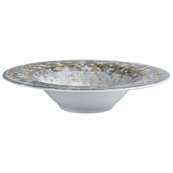 VEGA Pastateller Terra Mosaic; 600 ml, 30 cm (Ø); blau/weiss/orange; rund; 4 Stück / Pack