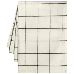 ERWIN M. Meterware Tischdecke Skan gross kariert; 160 cm (B); cremeweiss/anthrazit