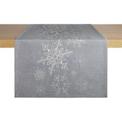 ERWIN M. Tischläufer Nova Star; 40x130 cm (BxL); rauchblau/beige