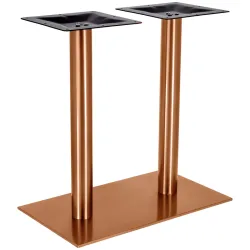 VEGA Indoor Doppel-Tischgestell Orio eckig; 70x40x72 cm (BxLxH); kupfer; rechteckig