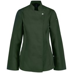JOBELINE Damen Kochjacke Carter Langarm; Kleidergrösse 42; dunkeloliv