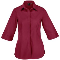 JOBELINE Damen Bluse Fiore Dreiviertelarm; Kleidergrösse 40; bordeaux