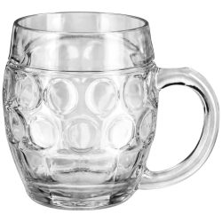 Stölzle Bierkrug  Tübinger mit Eichstrich; 620 ml, 9.2x12.1 cm (ØxH); transparent; 0.5 l Eichstrich, 6 Stück / Pack