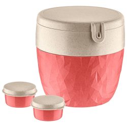 koziol Mehrwegbehälter Bentobox L; 13.5x14.2x13 cm (LxBxH); rot; 3 Stück / Pack
