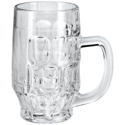 Borgonovo Bierkrug  Rosy mit Eichstrich; 385 ml, 7.5x13.5 cm (ØxH); transparent; 0.3 l Eichstrich, 6 Stück / Pack