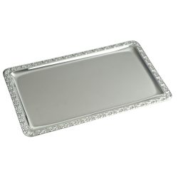 APS GN-Tablett Zierrand; 53x32.5 cm (LxB); silber; rechteckig