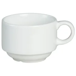 PULSIVA Kaffeetasse Ronda; 190 ml, 8x5.8 cm (ØxH); weiss; rund; 6 Stück / Pack