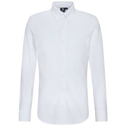 JOBELINE Herren Hemd Piqué Langarm; Kleidergrösse 3XL; weiss