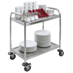 PULSIVA Servierwagen Smart 2BS; 41x71x81 cm (BxTxH); silber