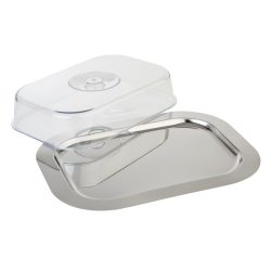 APS Tablett mit Haube FINESSE; 31.4x43.8x8.4 cm (LxBxH); silber; rechteckig