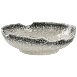 VEGA Schale Nagoya unregelmässiger Rand; 490 ml, 21x6.4 cm (ØxH); weiss/grau; 4 Stück / Pack