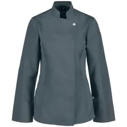 JOBELINE Damen Kochjacke Carter Langarm; Kleidergrösse 48; graublau