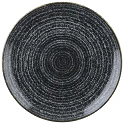 Churchill Teller flach Studio Prints Charcoal Black Coupe; 21.7 cm (Ø); schwarz; rund; 12 Stück / Pack