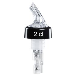 Fuchs Gastronomiebedarf Dosierausgiesser 2 cl; 10 cm (L); schwarz; 2 Stück / Pack