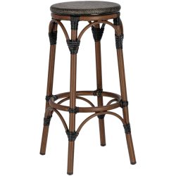 VEGA Outdoor Barhocker Rimalia; 36x36x76 cm (BxTxH); Sitz anthrazit, Gestell braun; 2 Stück / Pack