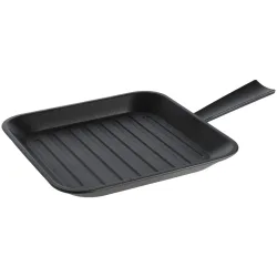 VEGA Servierpfanne Pegosi mit Rillen und Griff; 25.5x25.5 cm (LxB); schwarz; quadratisch