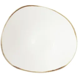 Churchill Bowl Schale  Stonecast Barley White opalform; 800 ml, 25x6 cm (ØxH); weiss/braun; 12 Stück / Pack