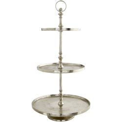 VEGA Etagere Gloria mittel; 41x76 cm (ØxH); silber