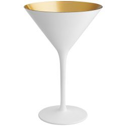 VEGA Martiniglas Joleen; 210 ml, 11.6x17.3 cm (ØxH); weiss/gold; 6 Stück / Pack