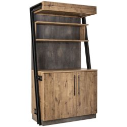VEGA Servicestation Baristo Industrial, mit Drehtüren; 118x61x216 cm (BxTxH); eiche antik, Griff schwarz