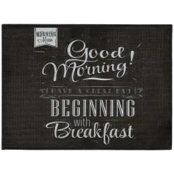 ERWIN M. Tischset Tenoris Good Morning; 33x45 cm (BxL); schwarz; 4 Stück / Pack