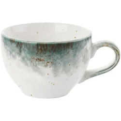 VEGA Kaffee-Obertasse Purior; 200 ml, 8.5x6 cm (ØxH); weiss/petrol; rund; 6 Stück / Pack