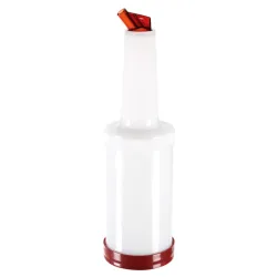 PULSIVA Dosierflasche Party; 850 ml, 9x33 cm (ØxH); weiss/braun; 2 Stück / Pack