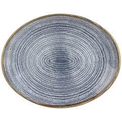 Churchill Platte Studio Prints Slate Blue oval; 31.7x25.5 cm (LxB); blau/braun; oval; 12 Stück / Pack