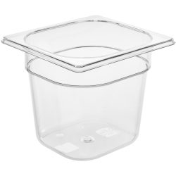VEGA GN-Behälter Trigno 1/6; GN 1/6, 2300 ml, 17.6x16.2x15 cm (LxBxT); transparent