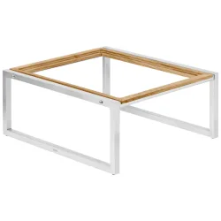 VEGA Tisch für GN-Einsatz Torresso GN 1/2 hoch; GN 1/2, 32.9x36x16 cm (LxBxH); eiche/silber; rechteckig