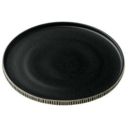 Playground Teller flach Nara Relief; 21x2.5 cm (ØxH); schwarz/weiss; rund; 6 Stück / Pack