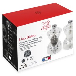 Peugeot Salz- und Pfeffermühle Bistro Acryl Duo; 10 cm (H); transparent